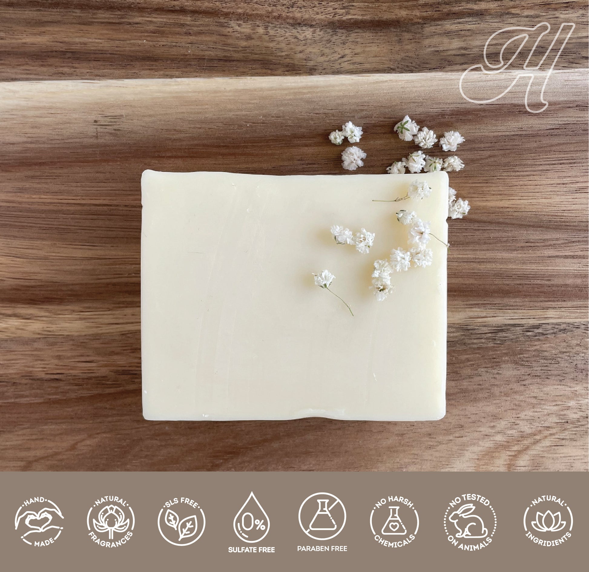 white color soap home on the range made with tallow